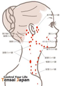 リンパずらし小顔マッサージ法とリンパのあるつぼ